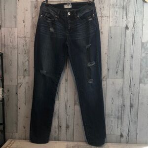 Yummie Heather Thomson Skinny Destroyed Indigo Rock What You Got Jeans 28